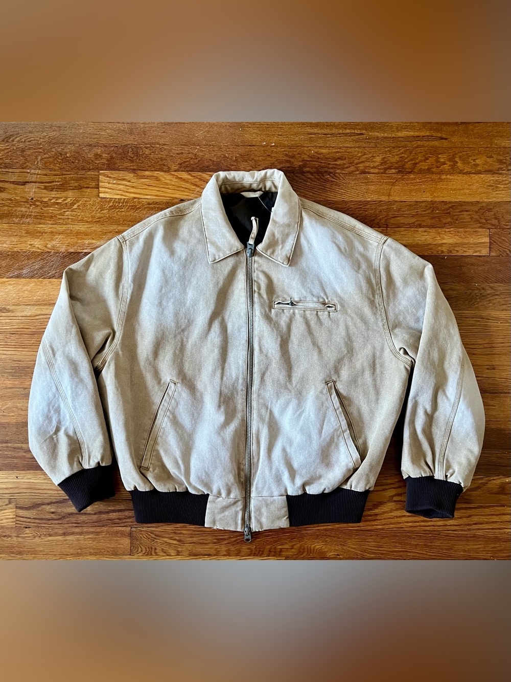 Zara Washed Bomber Jacket Size L